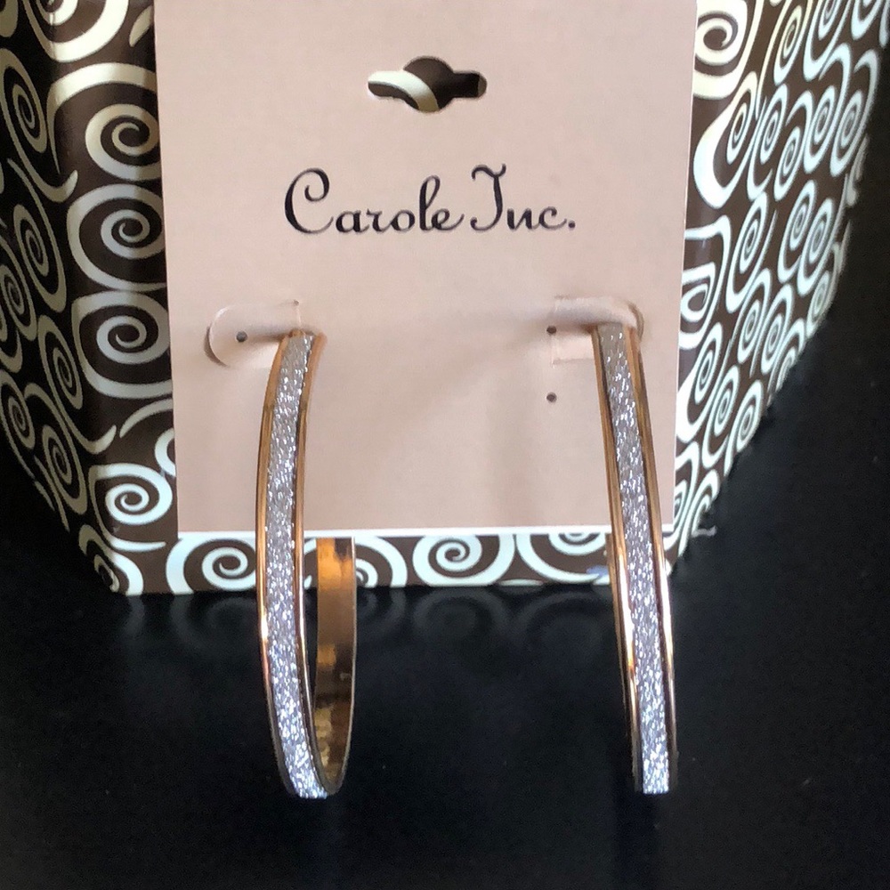 Whimsical Gold Tone Statement Hoop Earrings